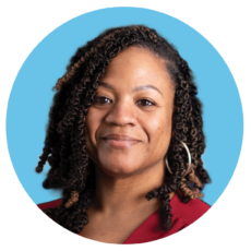 Chanel Dupree blue circle